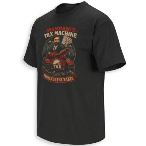 MAMDANI’S TAX MACHINE SHIRT – Tanks for the Taxes NYC Satire Tee