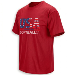 USA SOFTBALL SHIRT – Stars and Stripes Patriotic Batter Tee R