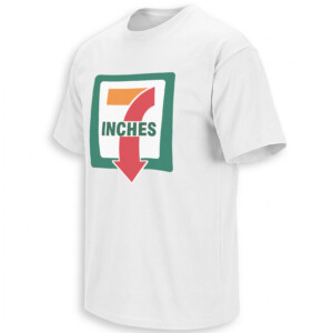 7 INCHES SHIRT – Retro Convenience Store Logo Parody Tee W