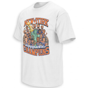 NEW YORK 2026 NBA CHAMPIONS SHIRT – Knicks Caricature Roster Tee W