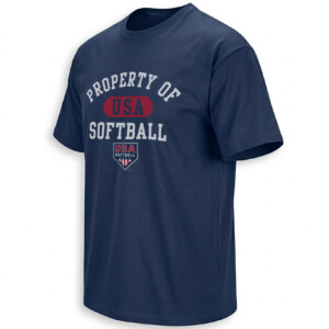 PROPERTY OF USA SOFTBALL SHIRT – Collegiate Athletic Logo Tee
