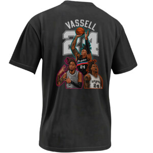 DEVIN VASSELL 24 SHIRT – San Antonio Spurs Front And Back Collage Tee B