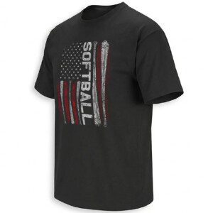 SOFTBALL FLAG SHIRT – American Stars and Bat Stripes Tee B