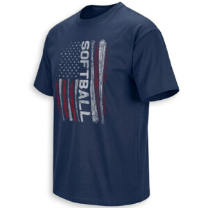 SOFTBALL FLAG SHIRT – American Stars and Bat Stripes Tee N