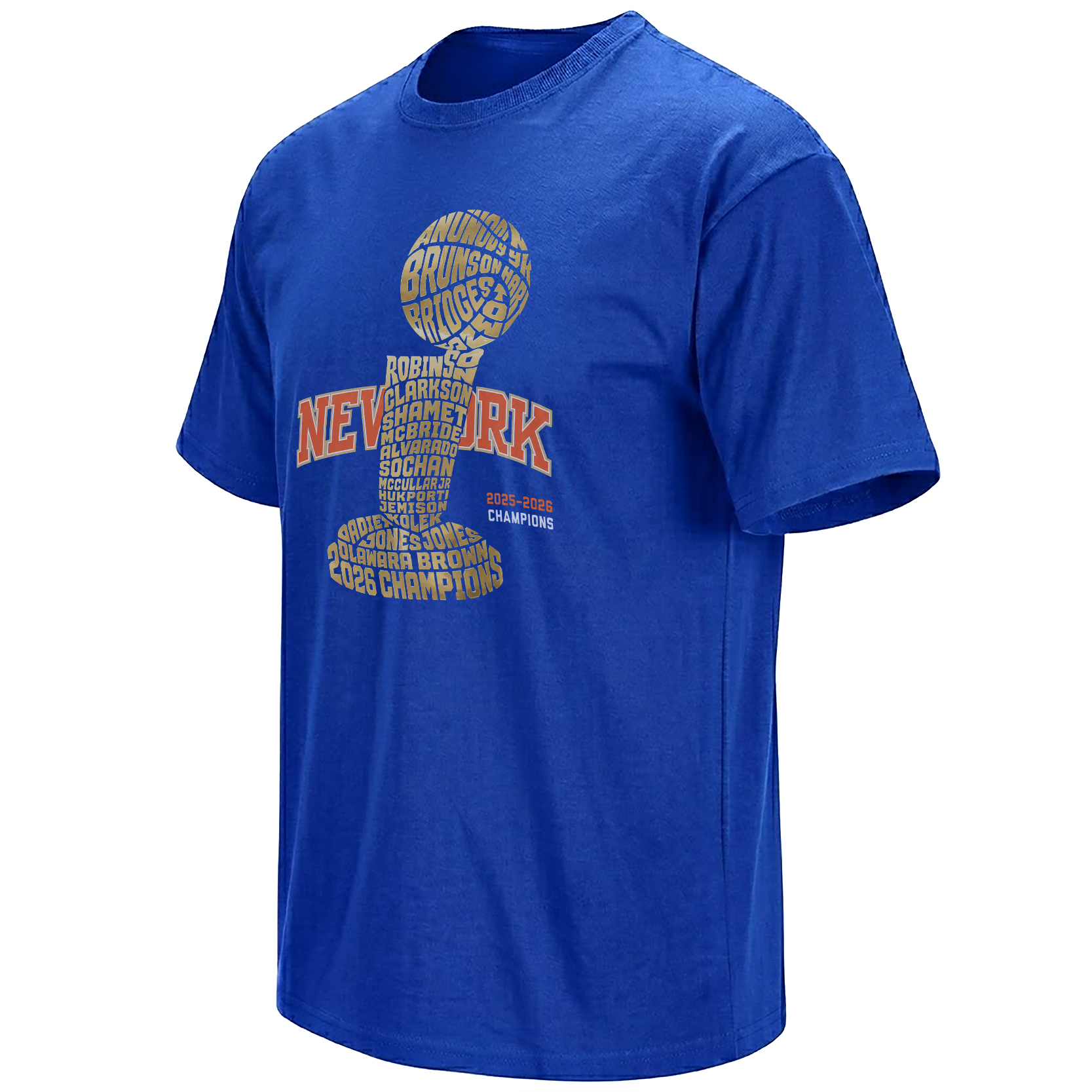 KNICKS ROSTER TROPHY SHIRT – New York 2026 NBA Champions Tee KNICKS ROSTER TROPHY SHIRT – New York 2026 NBA Champions Tee