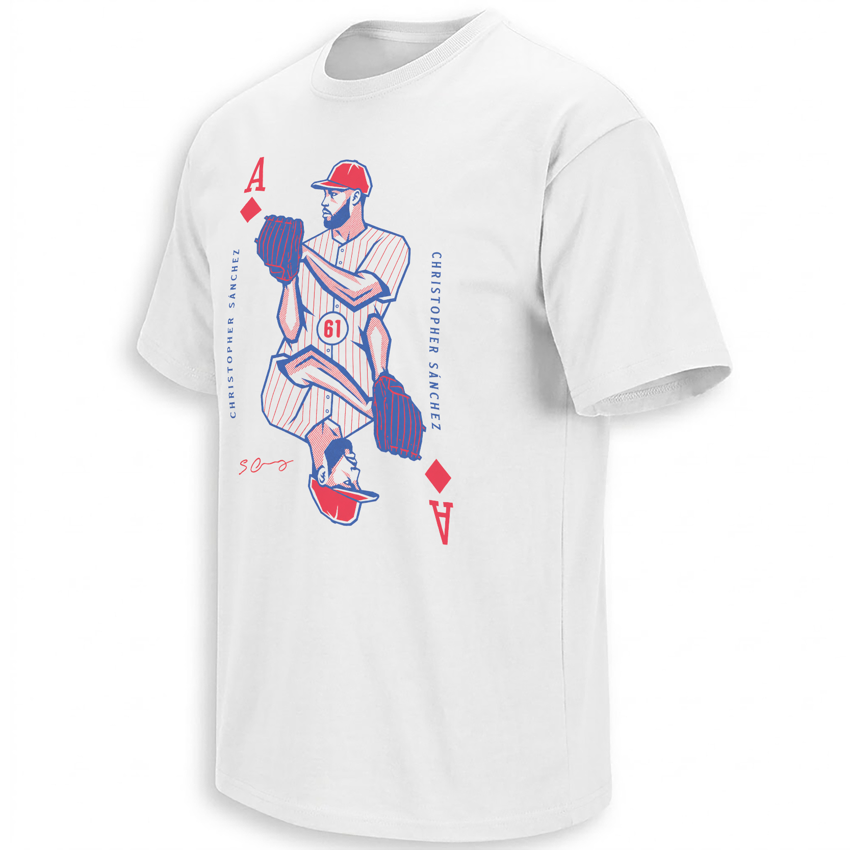 10-ACE OF DIAMONDS SHIRT – Cristopher Sánchez Phillies Playing Card Tee W 10 ACE OF DIAMONDS SHIRT – Cristopher Sánchez Phillies Playing Card Tee W
