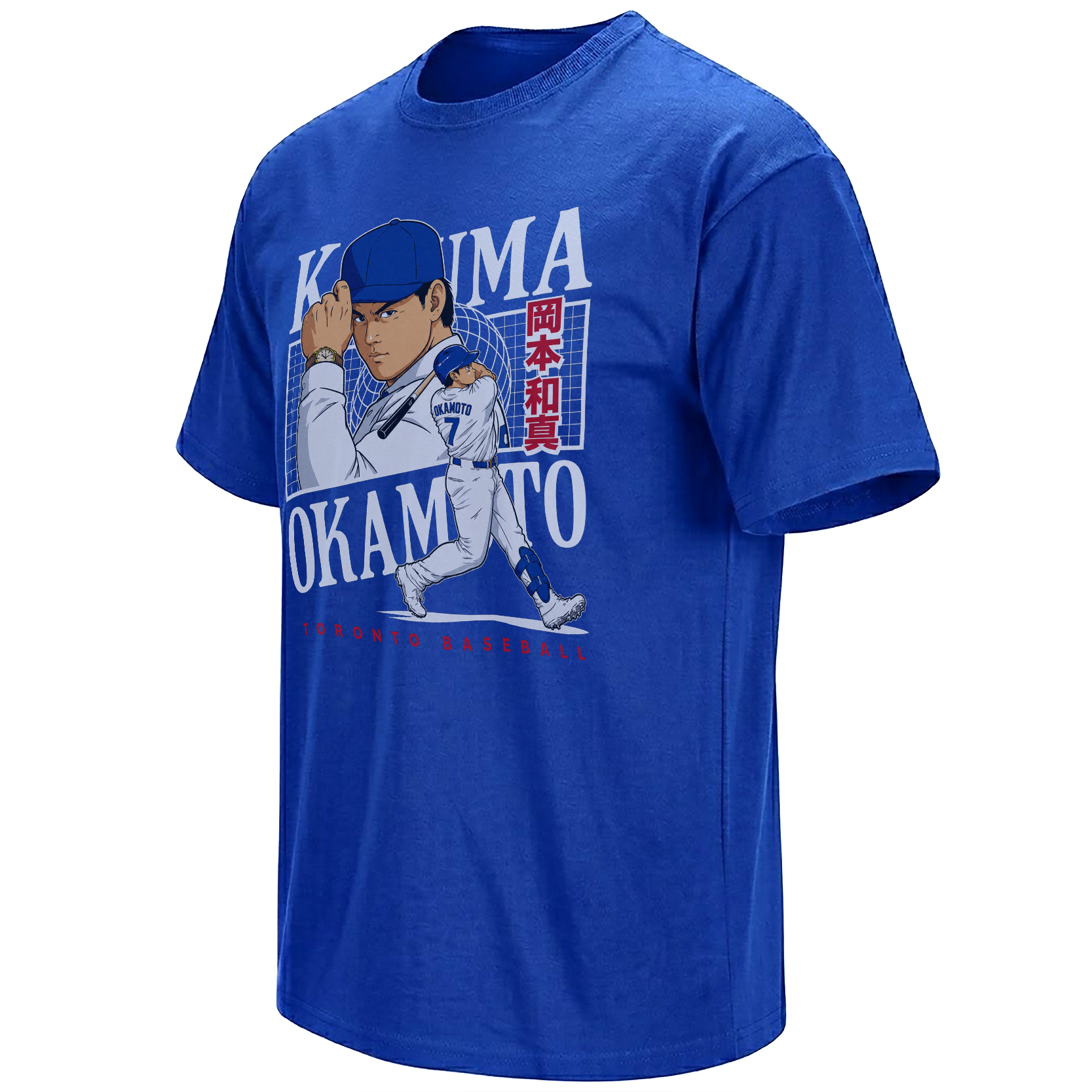 KAZUMA OKAMOTO SHIRT – Toronto Blue Jays Anime Slugger Tee R KAZUMA OKAMOTO SHIRT – Toronto Blue Jays Anime Slugger Tee R