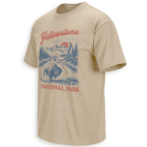 YELLOWSTONE NATIONAL PARK SHIRT – Vintage Bison Toss Wyoming Tee S