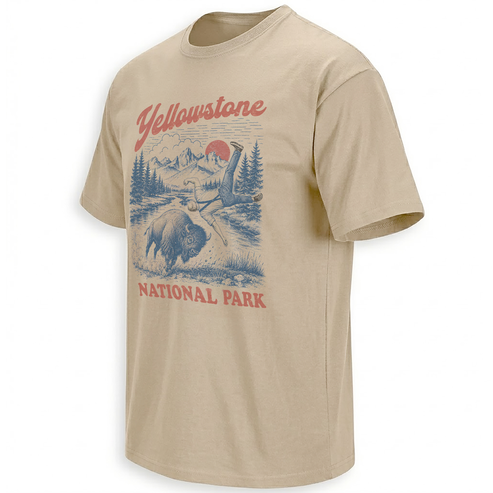 YELLOWSTONE NATIONAL PARK SHIRT – Vintage Bison Toss Wyoming Tee S YELLOWSTONE NATIONAL PARK SHIRT – Vintage Bison Toss Wyoming Tee S