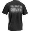 YOU MIGHT BE DRUNK SHIRT – Blurry Optical Illusion Funny Drinking Back Print Tee B