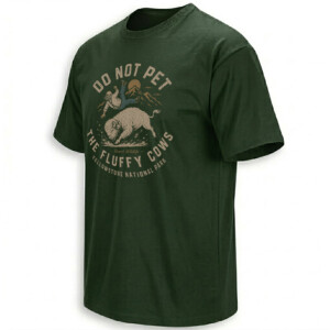 DO NOT PET THE FLUFFY COWS SHIRT – Yellowstone Dark Green Bison Tee