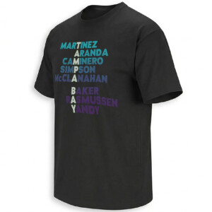TAMPA BAY RAYS NAMES SHIRT – 2026 Roster Typography Tee