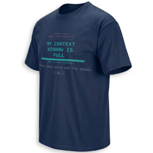 MY CONTEXT WINDOW IS FULL SHIRT – Funny AI Memory Error Reboot Brain Tee N