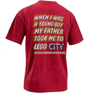 WHEN I WAS A YOUNG BOY MY FATHER TOOK ME TO LEGO CITY SHIRT – Black Parade River Meme Tee