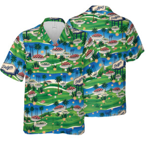 DODGERS HAWAIIAN SHIRT NIGHT SHIRT – Los Angeles Tropical Stadium Button Up