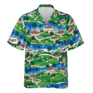 DODGERS HAWAIIAN SHIRT NIGHT SHIRT – Los Angeles Tropical Stadium Button Up F