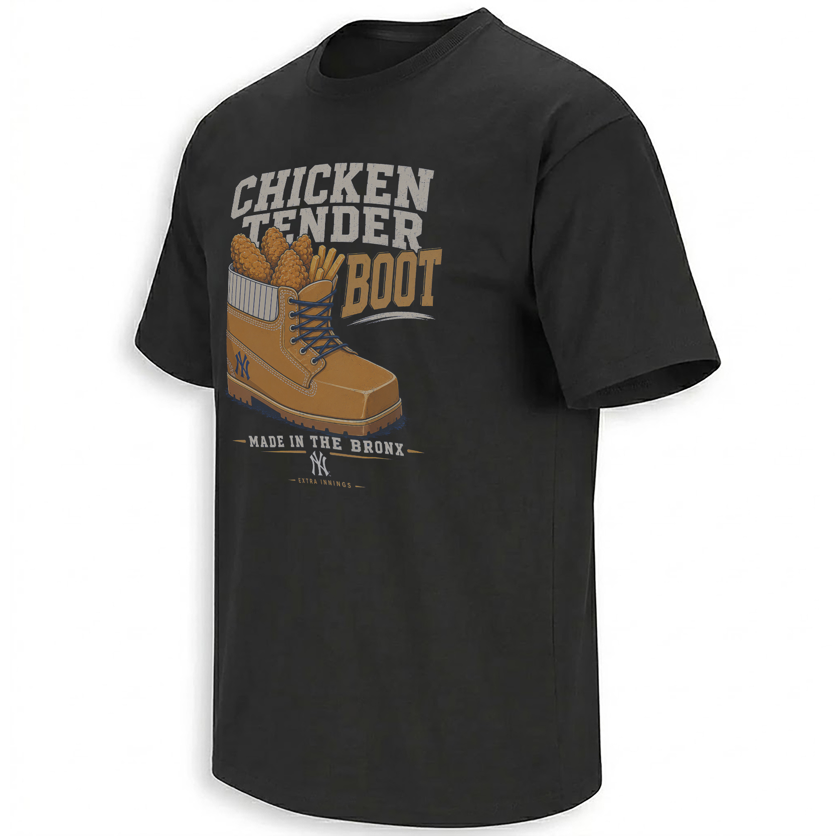 CHICKEN TENDER BOOT SHIRT – Yankees Jay-Z Concert Food Tee B CHICKEN TENDER BOOT SHIRT – Yankees Jay Z Concert Food Tee B