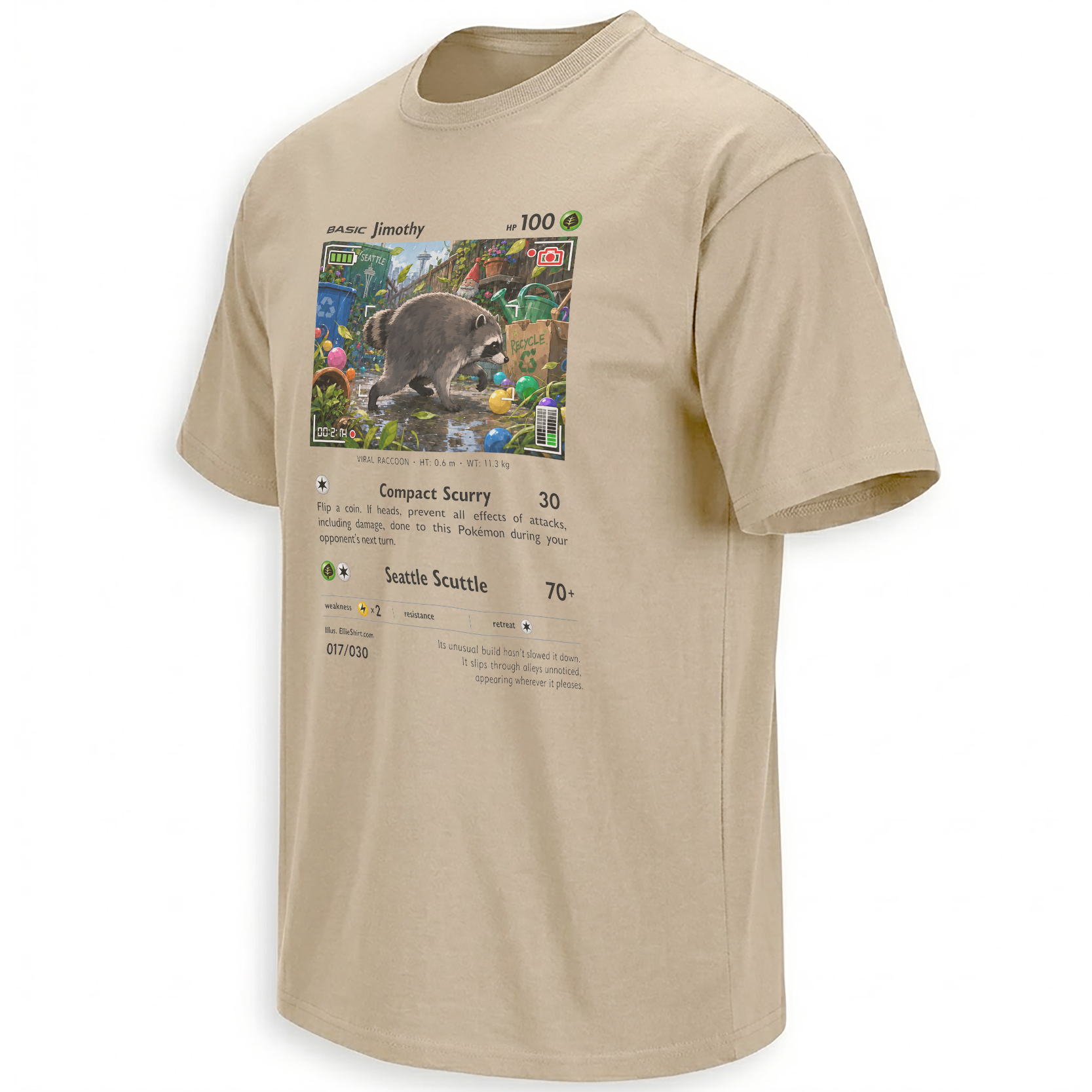 JIMOTHY TRADING CARD SHIRT – Seattle Viral Raccoon Collectible Tee S JIMOTHY TRADING CARD SHIRT – Seattle Viral Raccoon Collectible Tee S