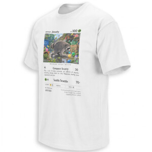 JIMOTHY TRADING CARD SHIRT – Seattle Viral Raccoon Collectible Tee W