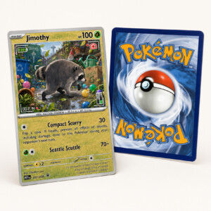 JIMOTHY METAL WALLET CARD – Seattle Viral Raccoon Collectible Card