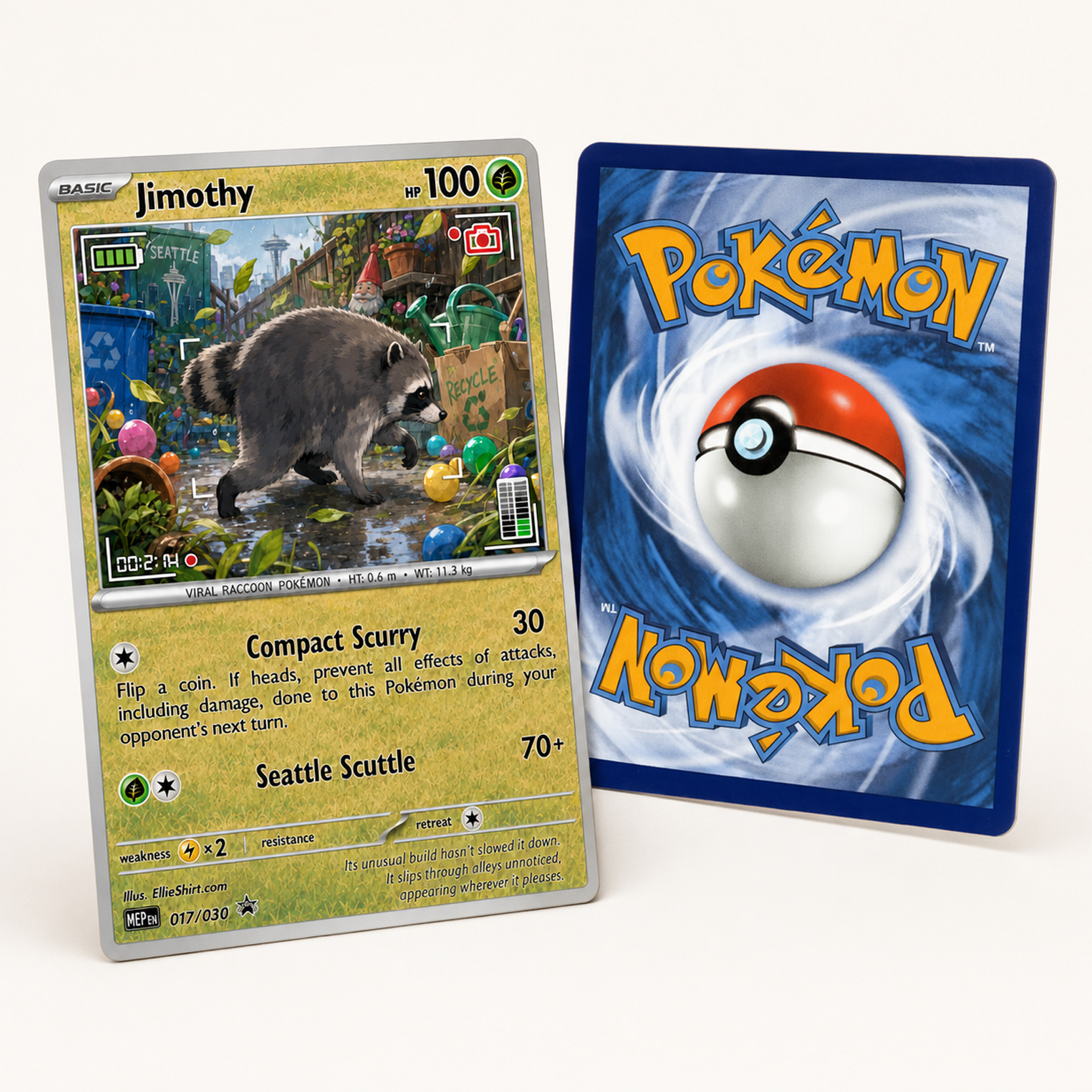 JIMOTHY METAL WALLET CARD – Seattle Viral Raccoon Collectible Card JIMOTHY METAL WALLET CARD – Seattle Viral Raccoon Collectible Card