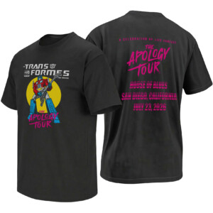 THE APOLOGY TOUR SHIRT Transformers The Movie 40th Anniversary – Celebration of Life Concert