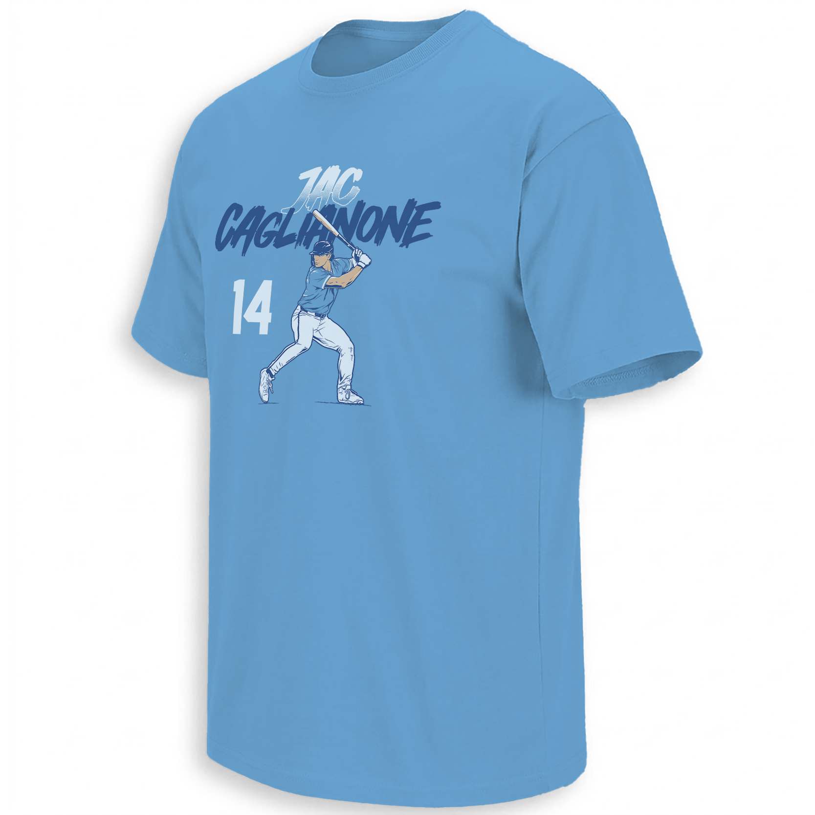 JAC CAGLIANONE 14 SHIRT – Kansas City Royals Slugger Swing Tee JAC CAGLIANONE 14 SHIRT – Kansas City Royals Slugger Swing Tee