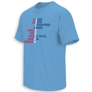 ARLINGTON NAMES SHIRT – Texas Rangers 2026 Roster Typography Tee