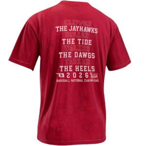 OKLAHOMA SOONERS 2026 CHAMPIONS SHIRT – Baseball Front Back Tee B