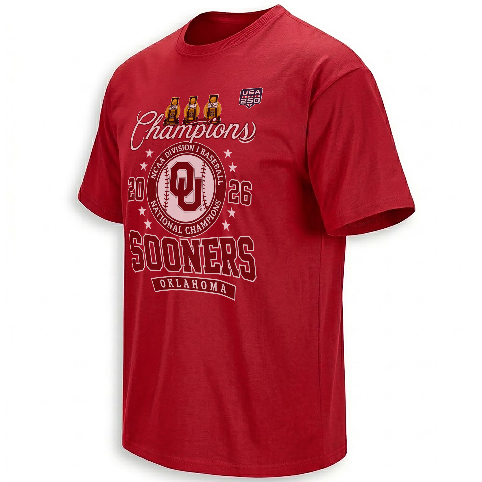OKLAHOMA SOONERS 2026 CHAMPIONS SHIRT – Baseball Front Back Tee F OKLAHOMA SOONERS 2026 CHAMPIONS SHIRT – Baseball Front Back Tee F