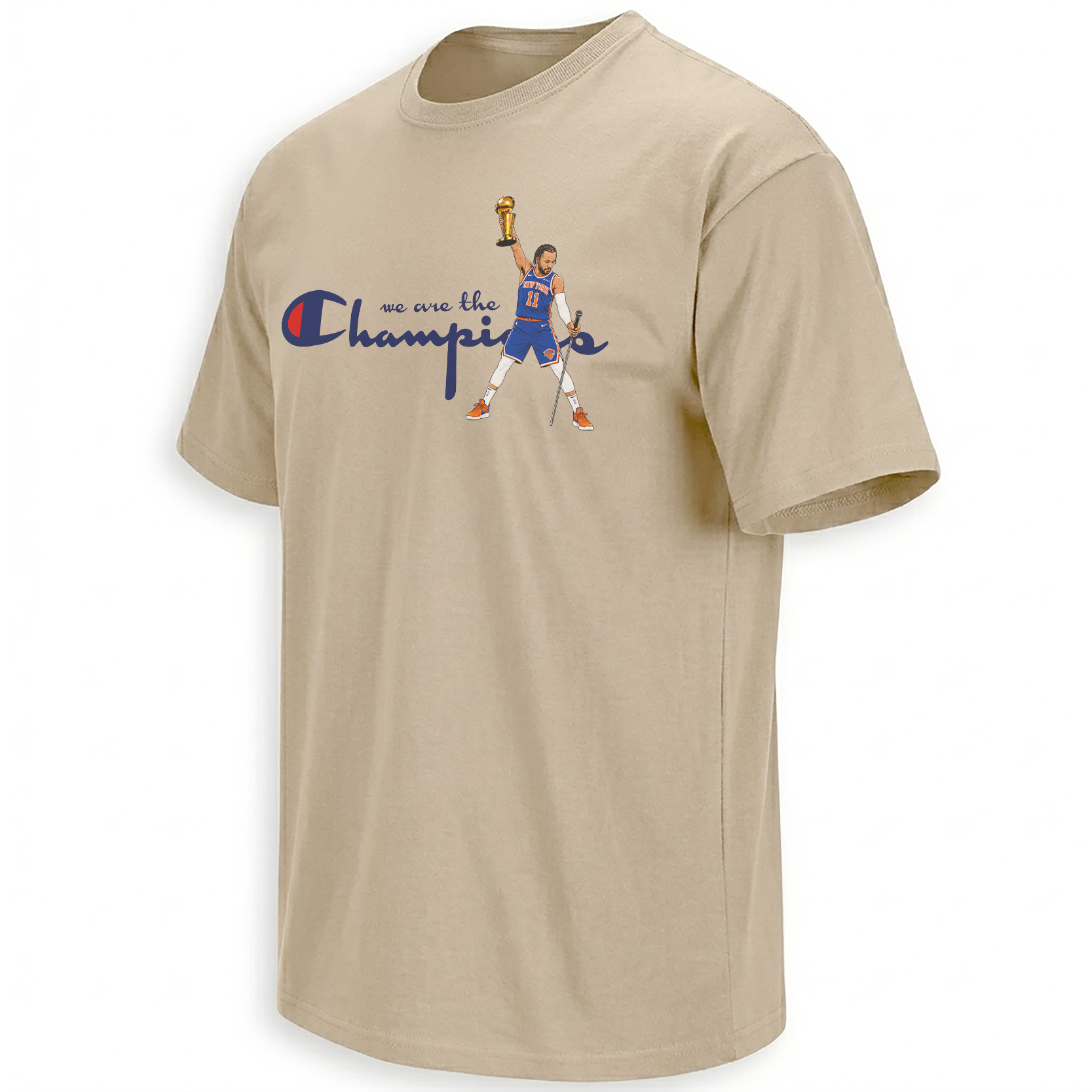 Sand shirt preview for Jalen Brunson We Are The Champion Knicks tee