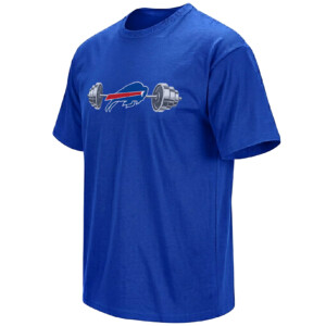 BILLS BARBELL SHIRT – Buffalo Football Strength & Weightlifting Tee