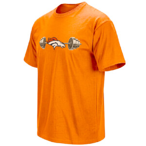 BRONCOS BARBELL SHIRT – Denver Football Strength & Weightlifting Tee