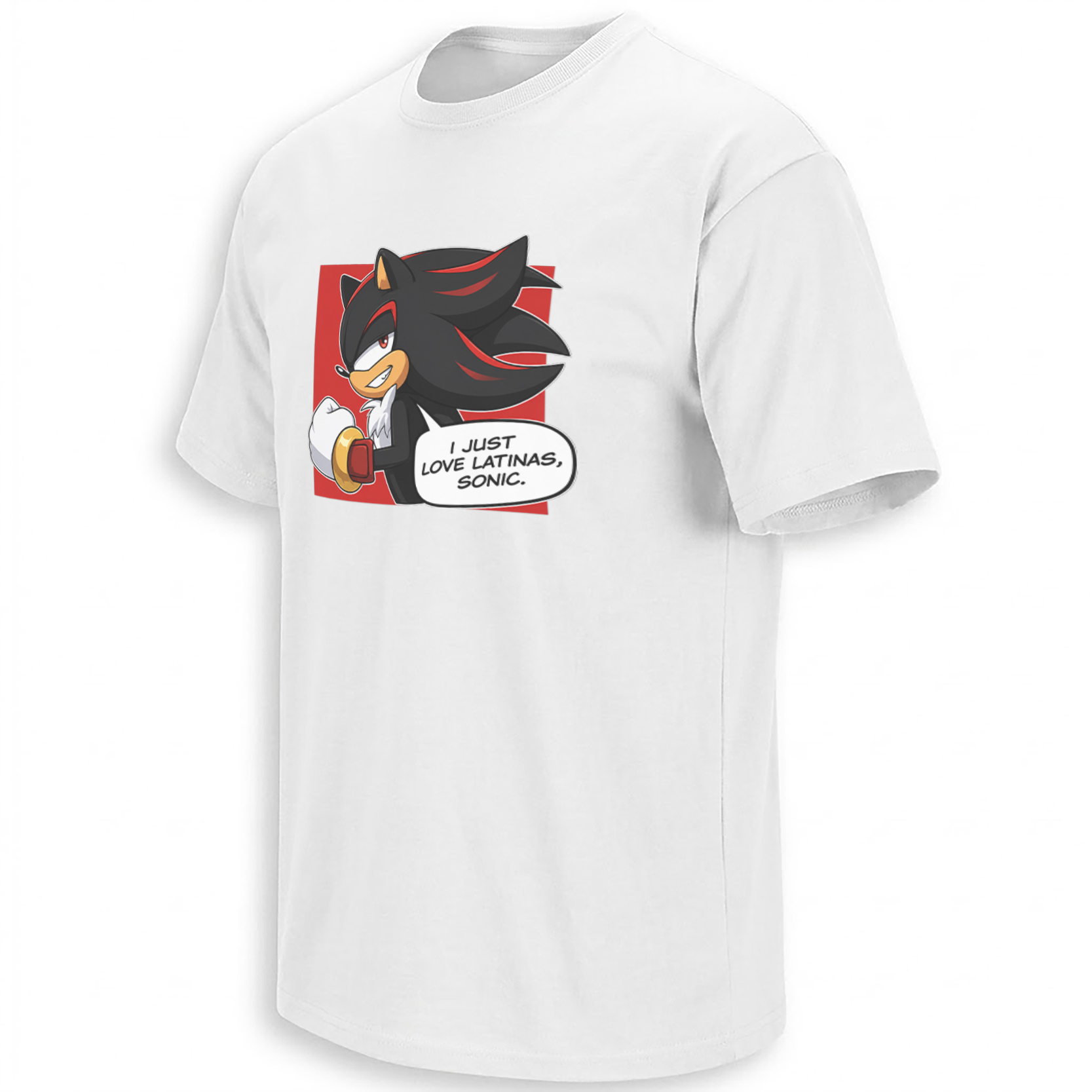 I Just Love Latinas Sonic Shadow the Hedgehog meme graphic