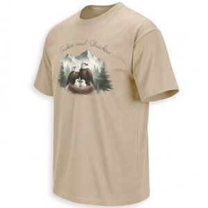 JACKIE AND SHADOW SHIRT – Big Bear Mountain Eagle Family Portrait Tee S