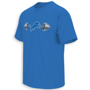 LIONS BARBELL SHIRT – Detroit Football Weightlifting Tee