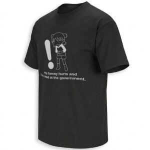 MY TUMMY HURTS SHIRT – Mad At The Government Anime Meme Tee