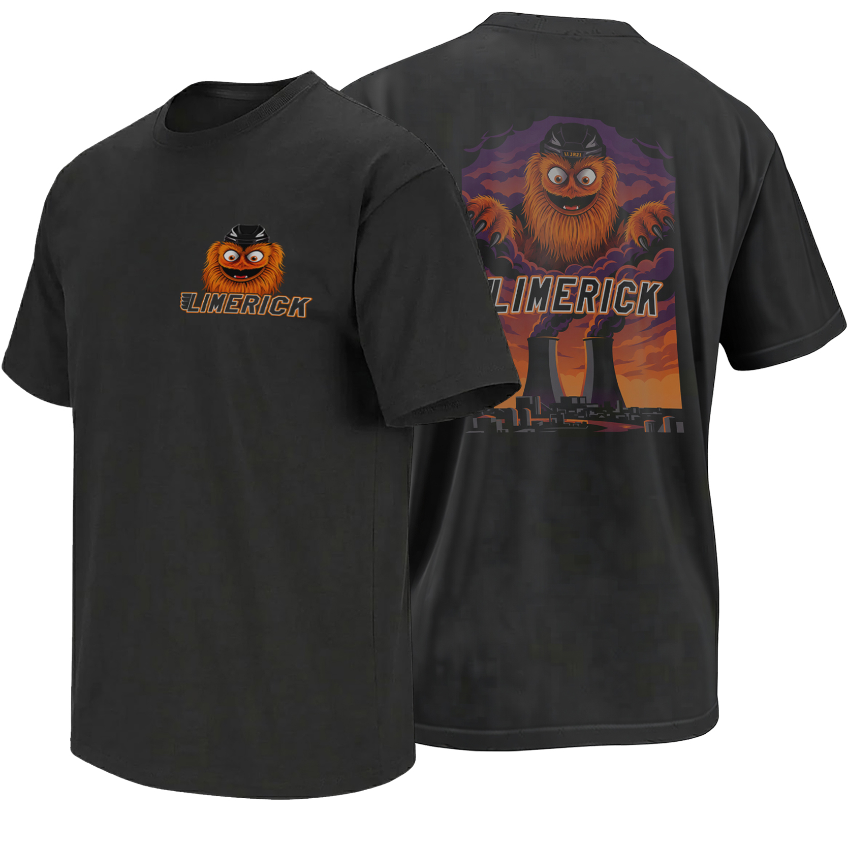 LIMERICK IS GRITTY SHIRT – Flyers Mascot Nuclear Plant Crossover Tee LIMERICK IS GRITTY SHIRT – Flyers Mascot Nuclear Plant Crossover Tee