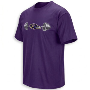 RAVENS BARBELL SHIRT – Baltimore Football Strength & Weightlifting Tee
