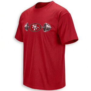49ERS BARBELL SHIRT – San Francisco Football Strength & Weightlifting Tee
