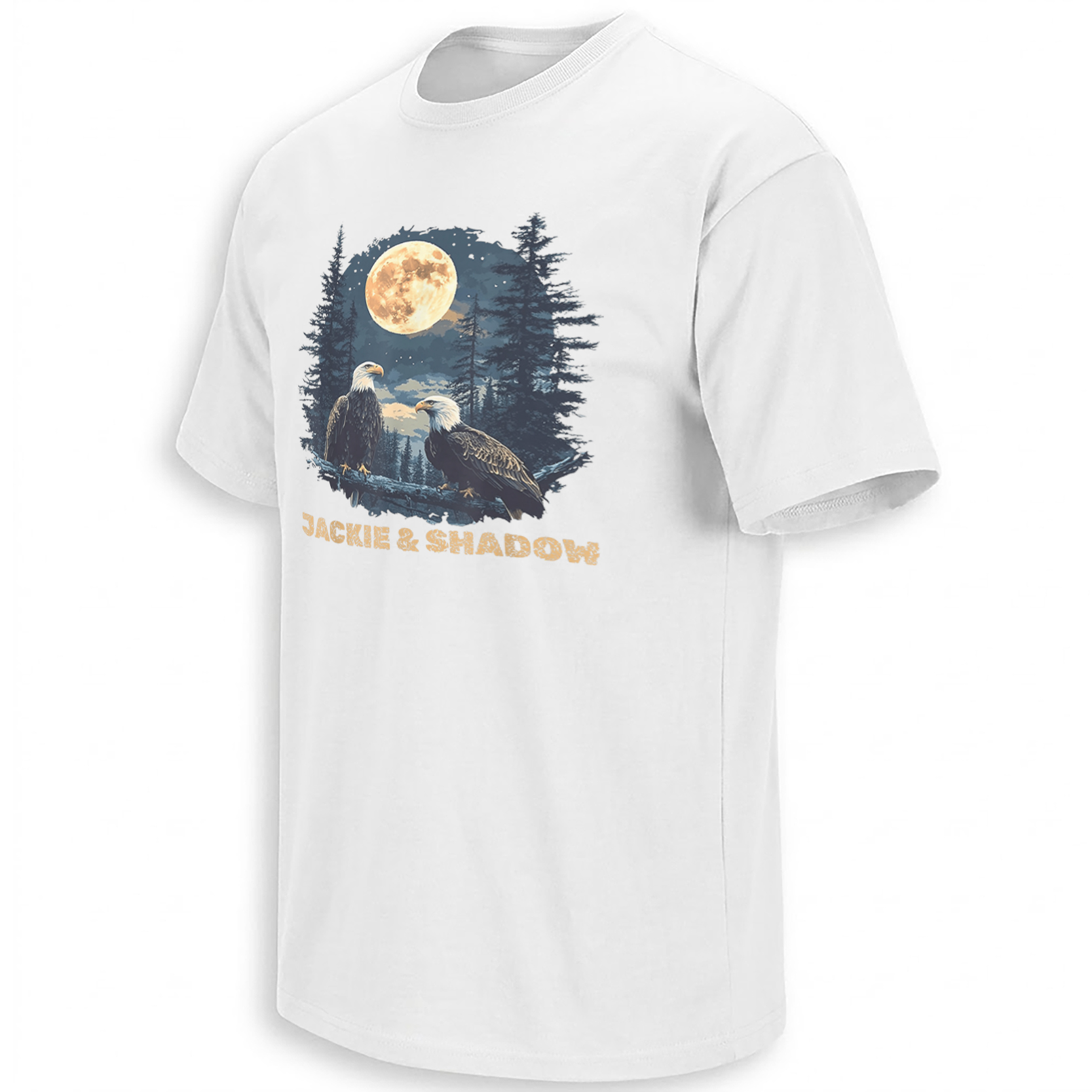 Jackie and Shadow Big Bear moonlight bald eagle duo graphic