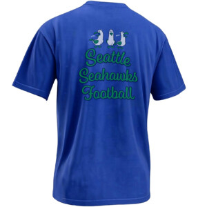 MINE SEAHAWK SHIRT – Seattle Seagulls Football Front Back Tee B
