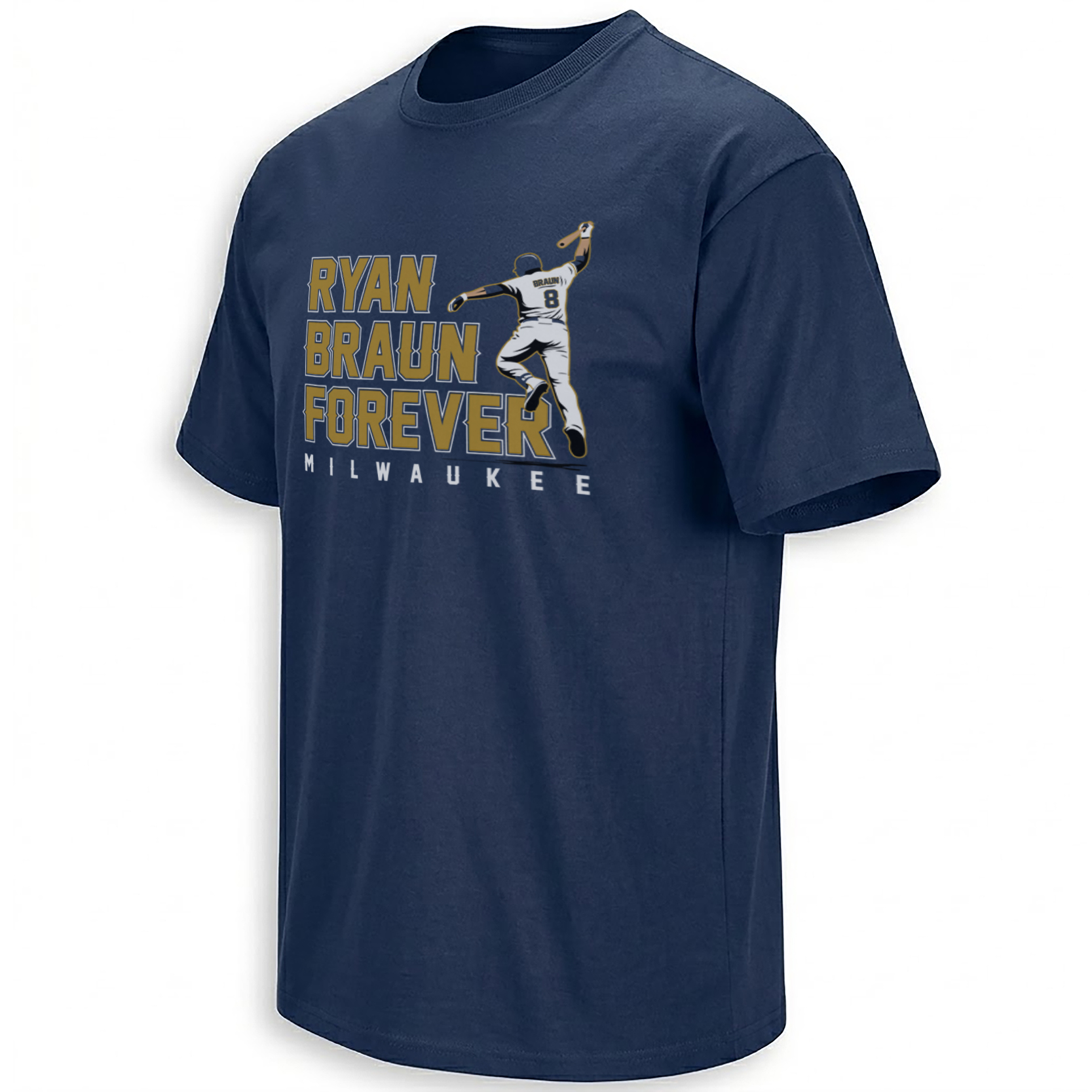 RYAN BRAUN FOREVER SHIRT – Milwaukee Brewers No. 8 Tribute Tee RYAN BRAUN FOREVER SHIRT – Milwaukee Brewers No. 8 Tribute Tee