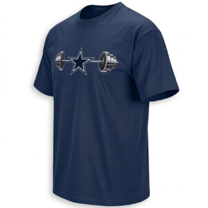 COWBOYS BARBELL SHIRT – Dallas Football Strength & Weightlifting Tee