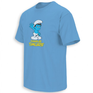 CHARLIE SMURF SHIRT – Charlie Kirk Smurf Meme Cartoon Parody Tee CB