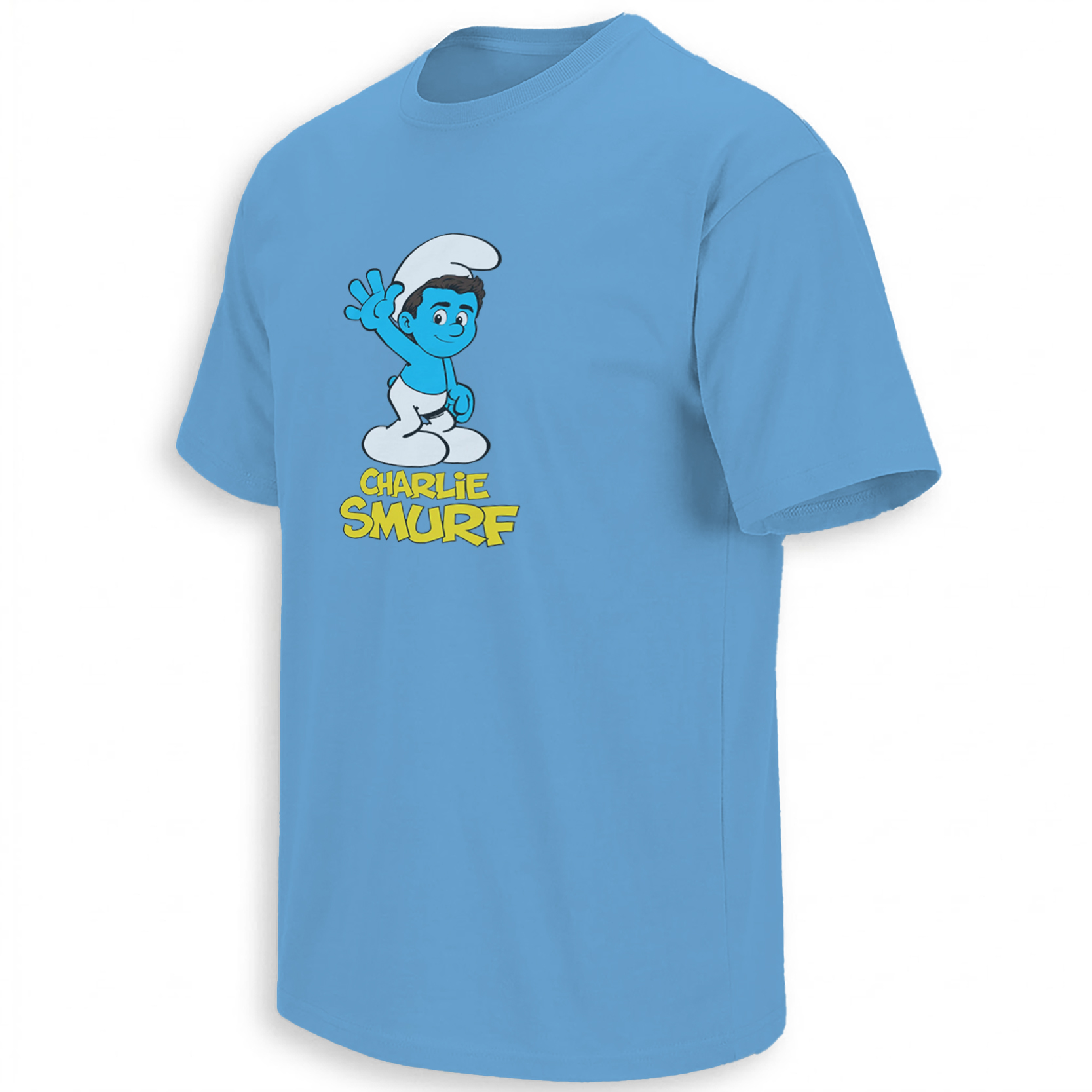 CHARLIE SMURF SHIRT – Charlie Kirk Smurf Meme Cartoon Parody Tee CB CHARLIE SMURF SHIRT – Charlie Kirk Smurf Meme Cartoon Parody Tee CB