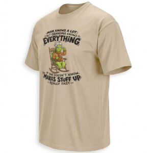 GRANDMA KNOWS EVERYTHING SHIRT – Funny Rocking Chair Grandma Tee S