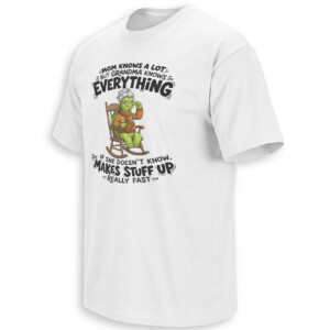 GRANDMA KNOWS EVERYTHING SHIRT – Funny Rocking Chair Grandma Tee W