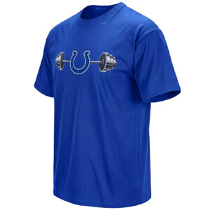 COLTS BARBELL SHIRT – Indianapolis Football Strength & Weightlifting Tee