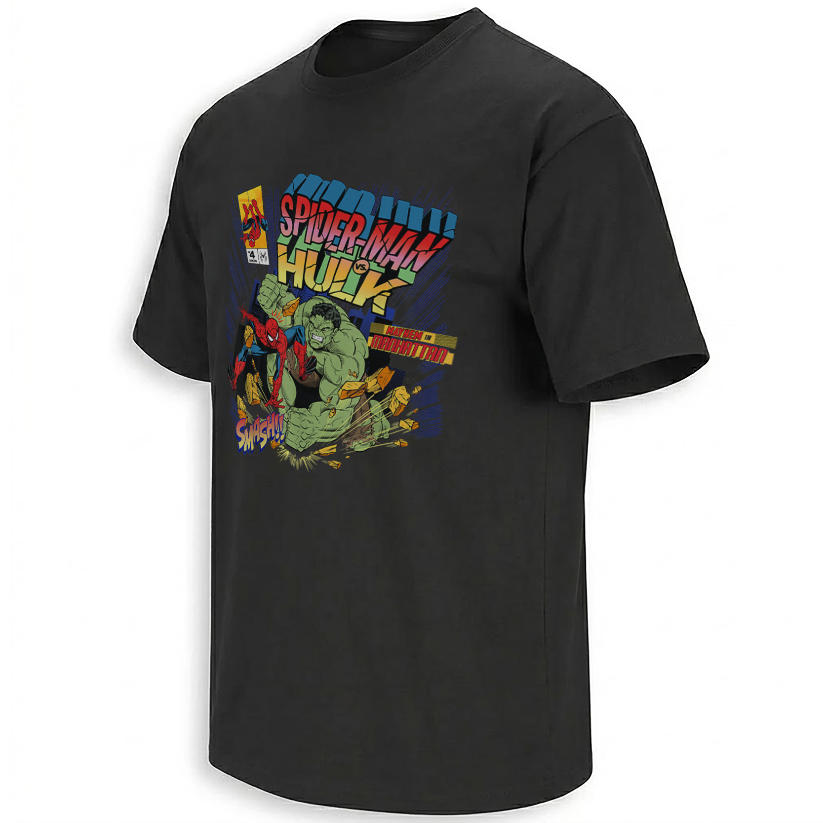 SPIDER-MAN VS HULK MAYHEM IN MANHATTAN SHIRT – Brand New Day Marvel Comic Battle B SPIDER MAN VS HULK MAYHEM IN MANHATTAN SHIRT – Brand New Day Marvel Comic Battle B